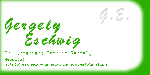 gergely eschwig business card